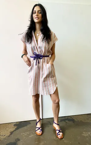 Pink and White Stripe Pocket Tunic