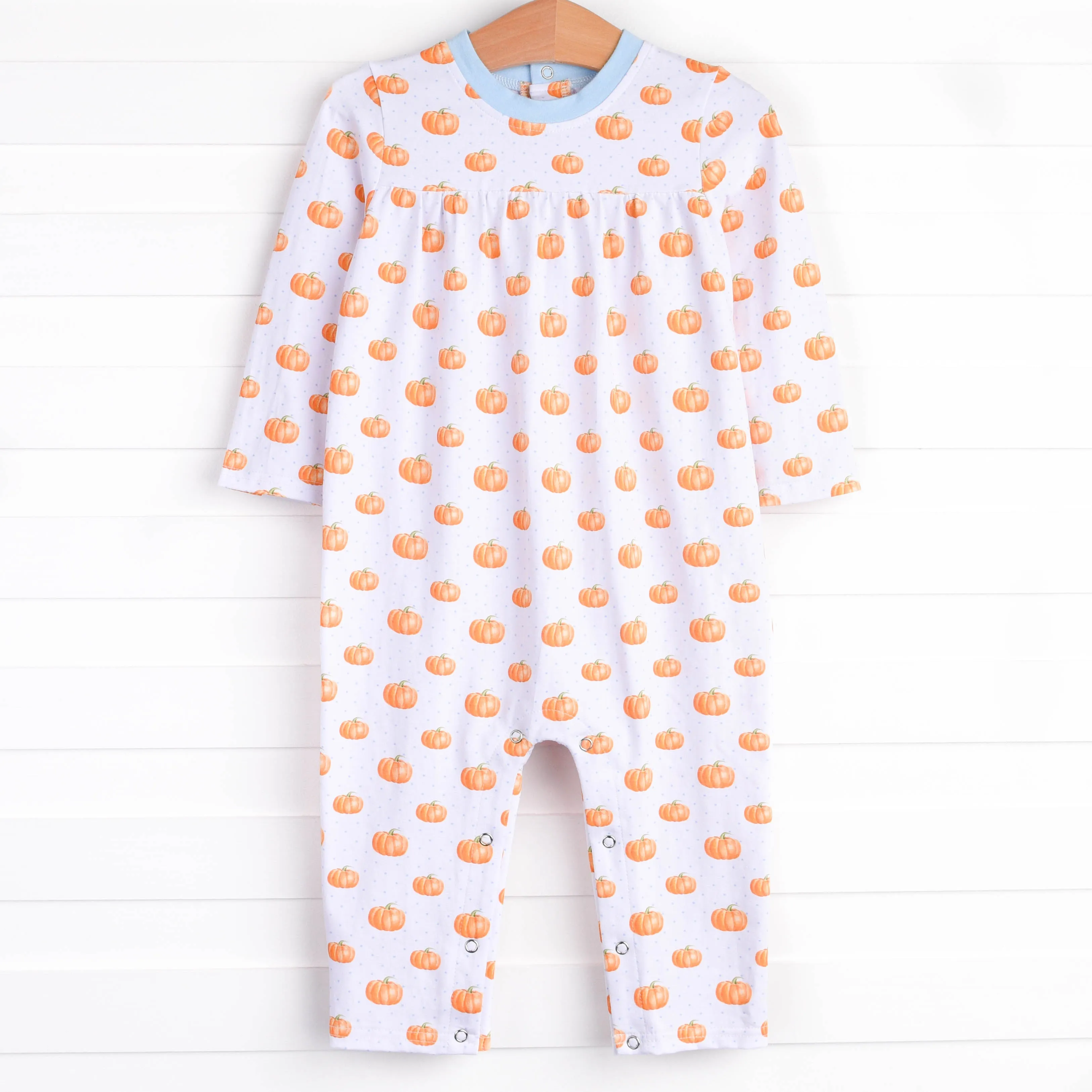 Plenty Pumpkins Romper, Blue