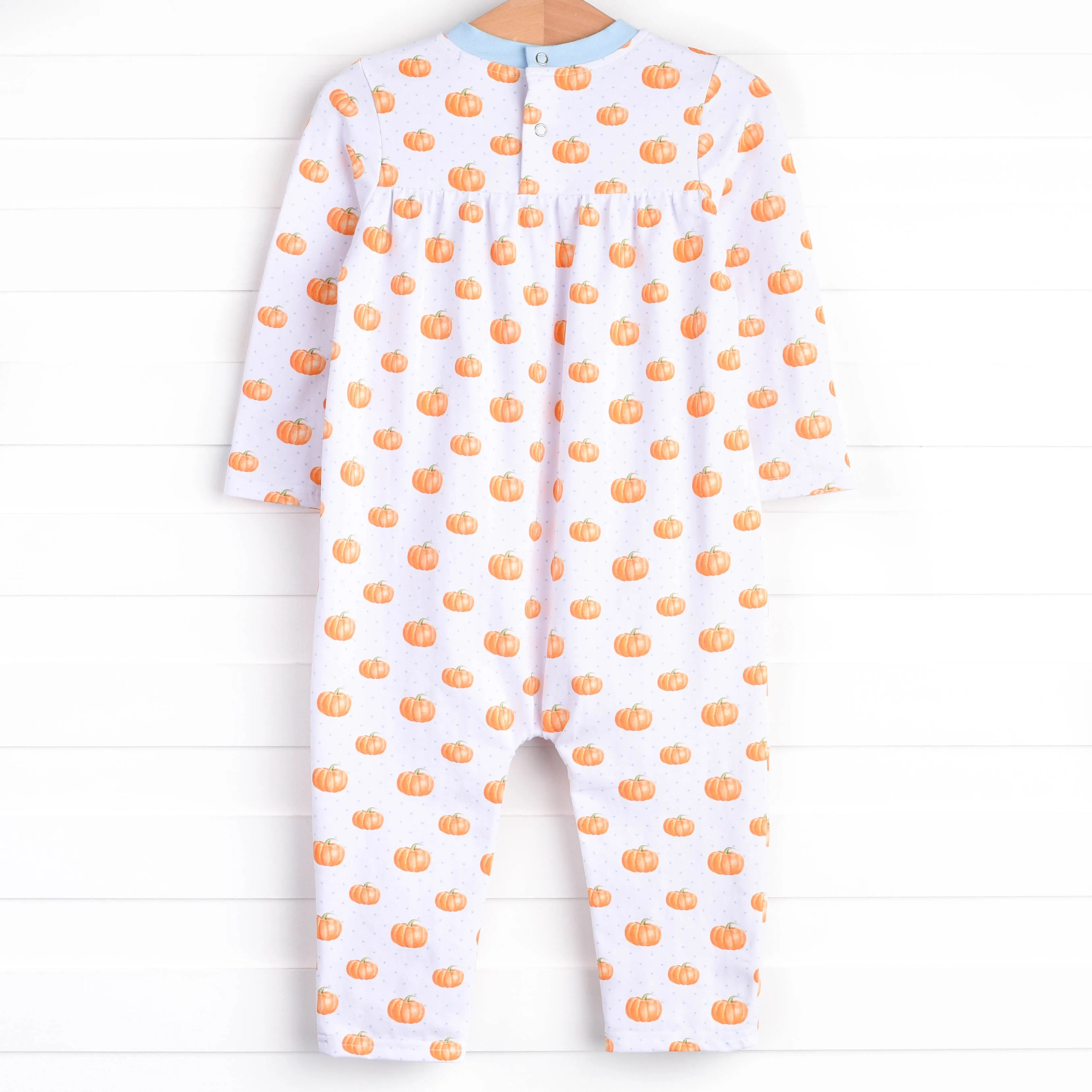 Plenty Pumpkins Romper, Blue