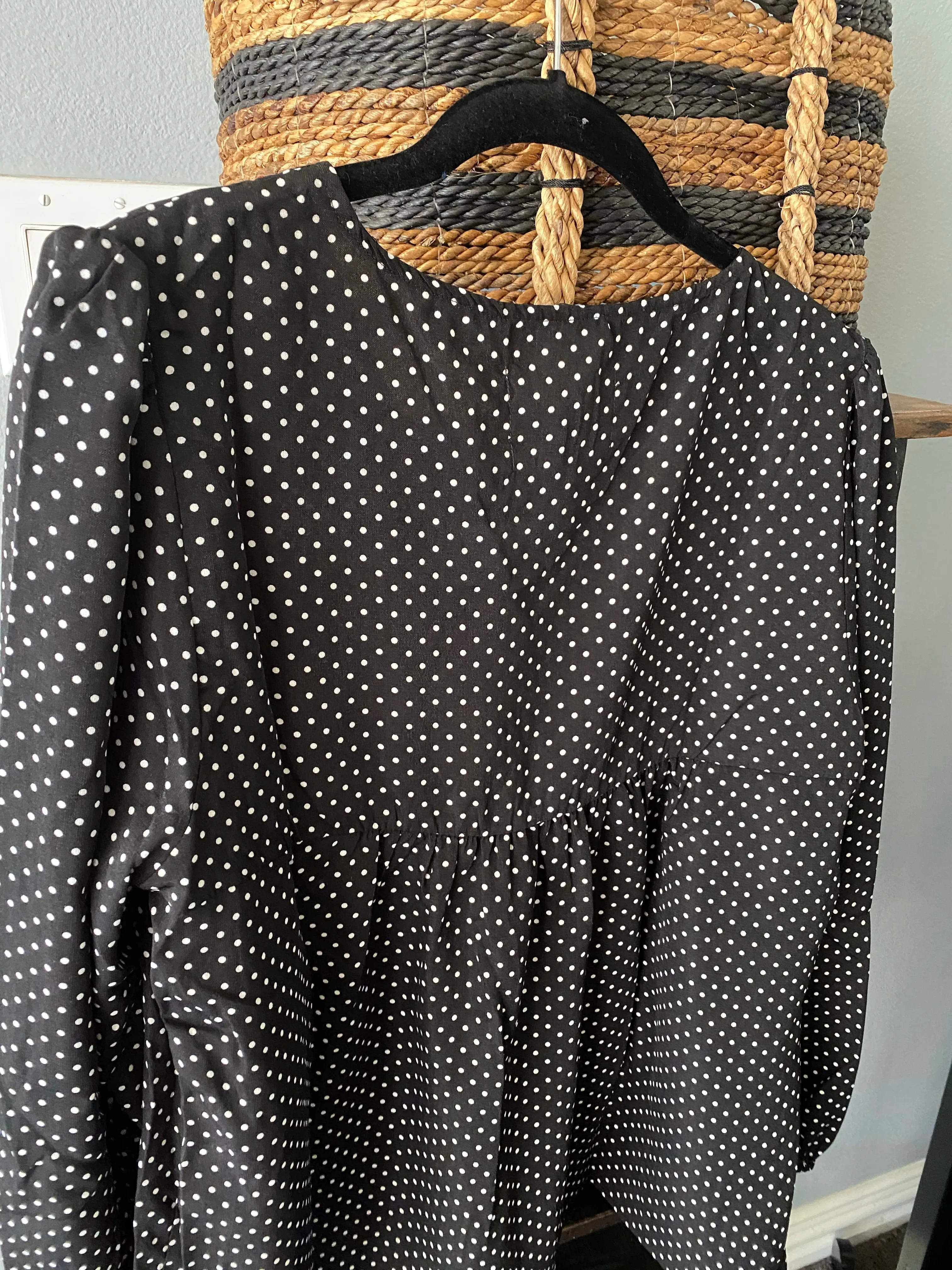 Polka Dot Darling Embroidered Top