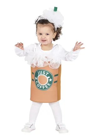 "Just Coffee" Toddler Costume with Tunic & Headpiece | One Size | 12-18 Months