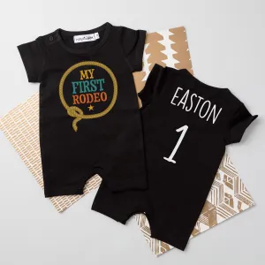 "My First Rodeo" Personalized First Birthday Shorts Romper