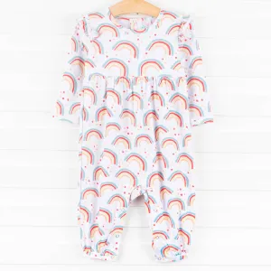 Radiant Rainbows Romper, Pink