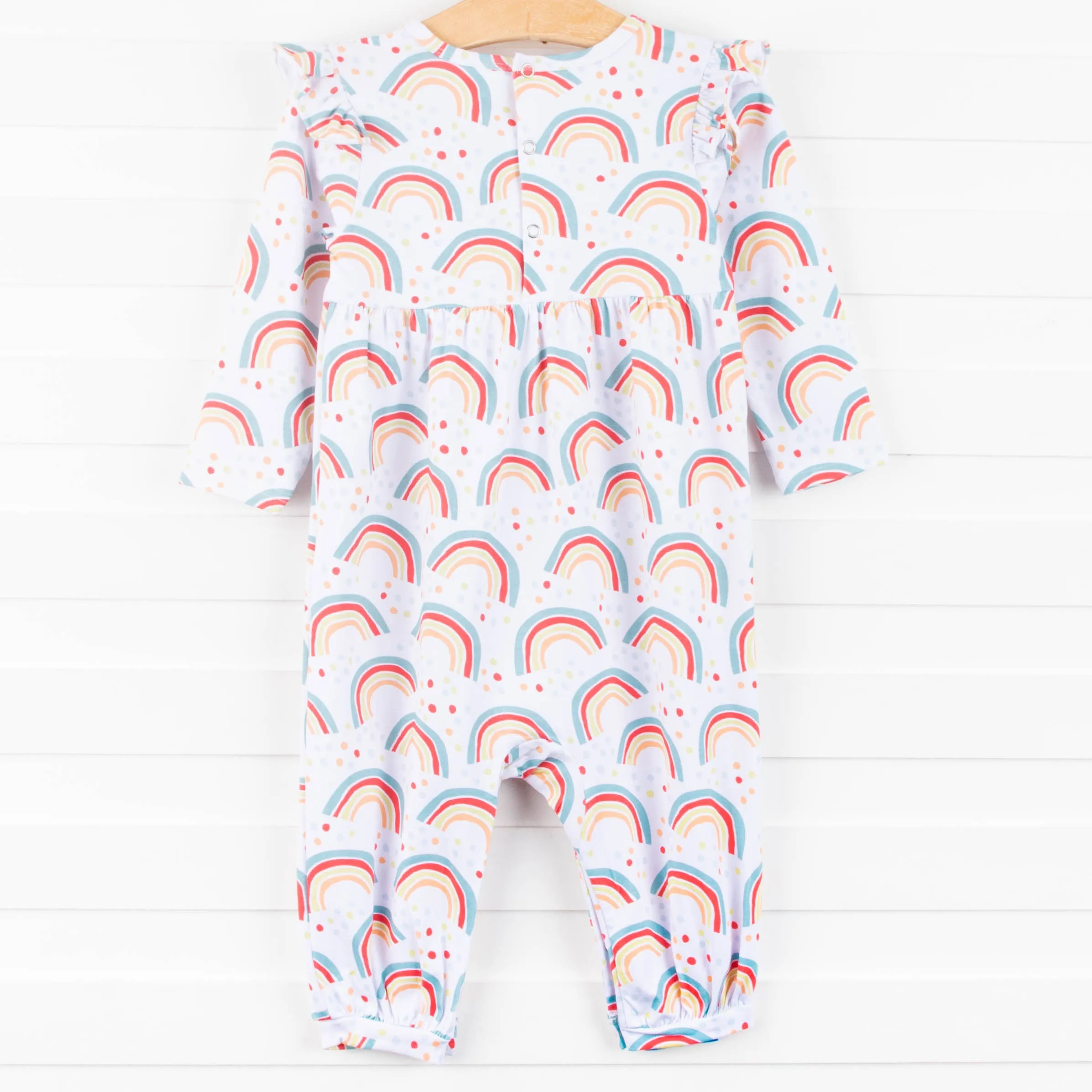 Radiant Rainbows Romper, Pink