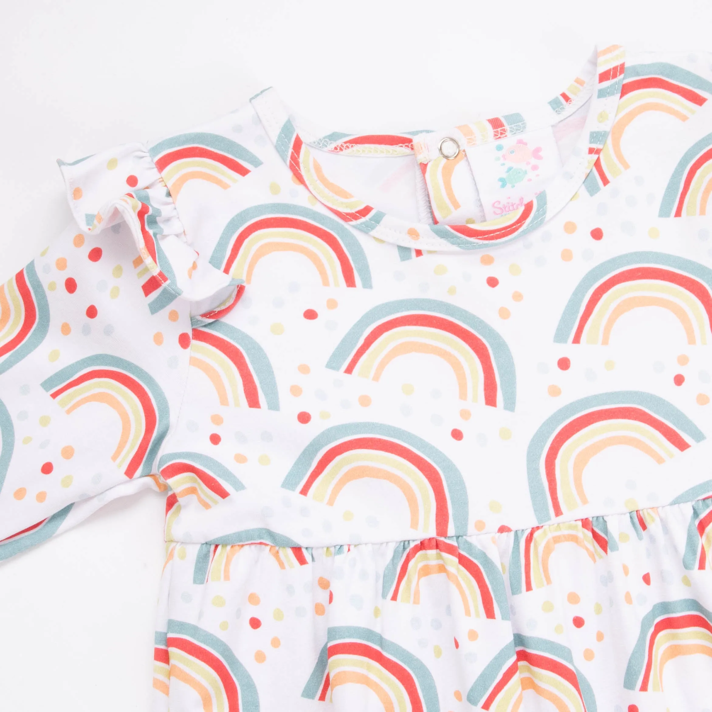 Radiant Rainbows Romper, Pink