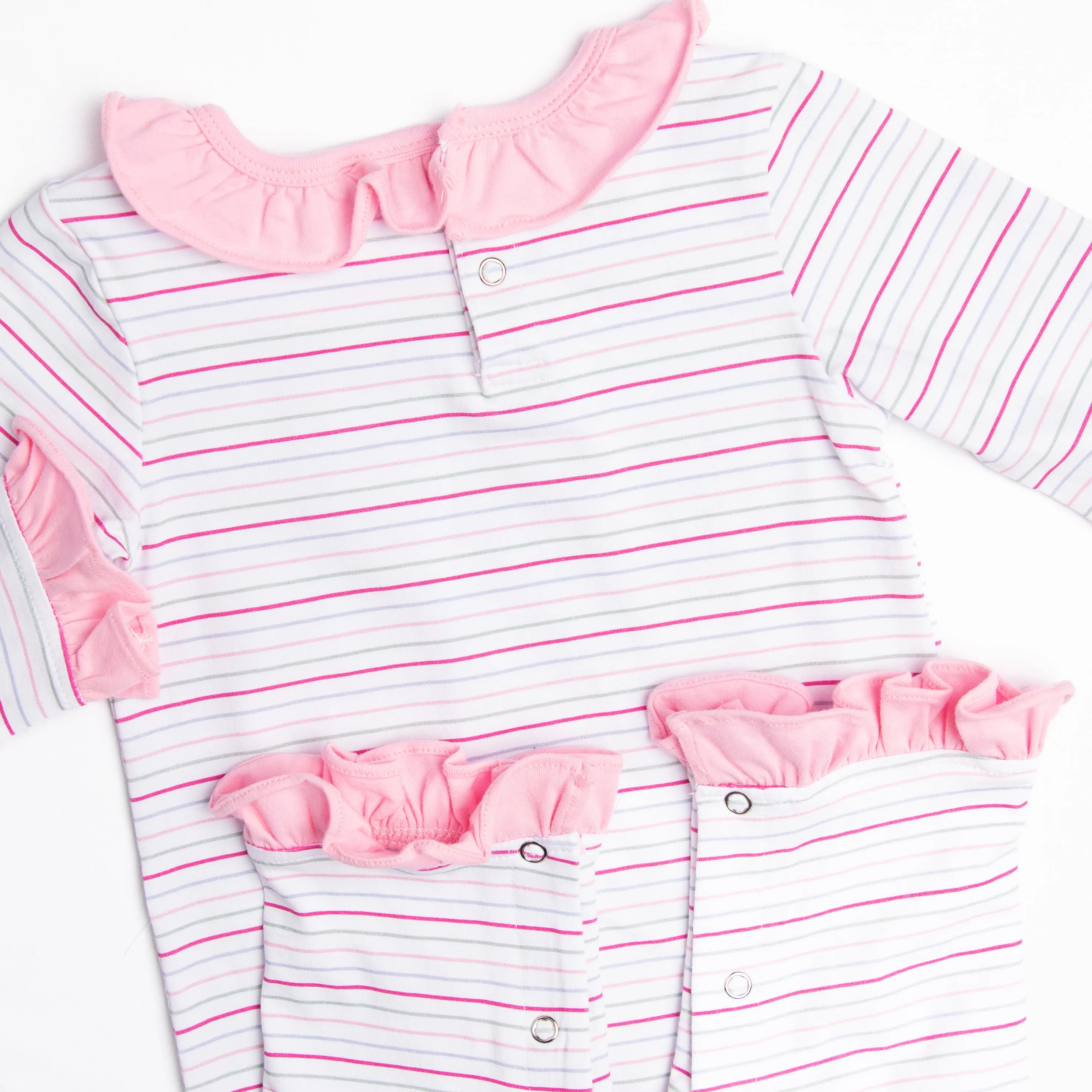 Raspberry Stripes Romper, Pink