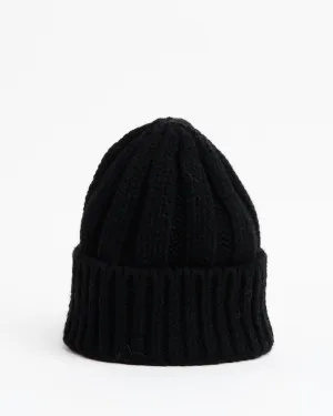 Rib Beanie Black