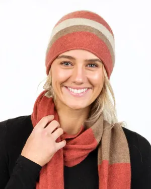 Rosewood Stripe Travel Beanie - NX825