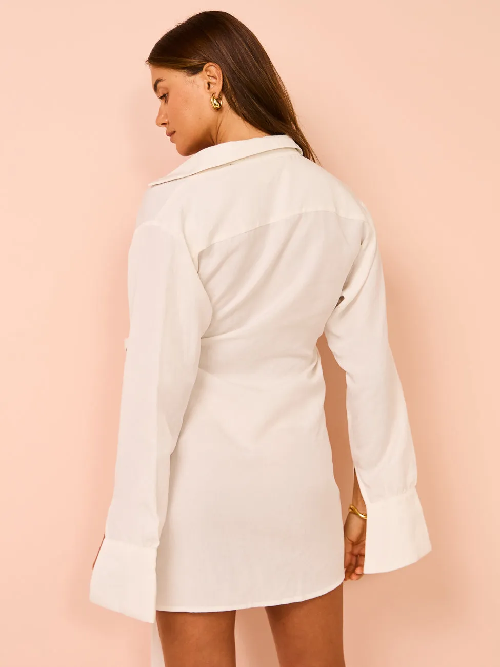 Rumer Amalfi Shirtdress in White