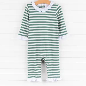 Rylie Romper, Green Stripe