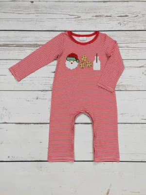 Santa's Milk & Cookies Appliqué Romper