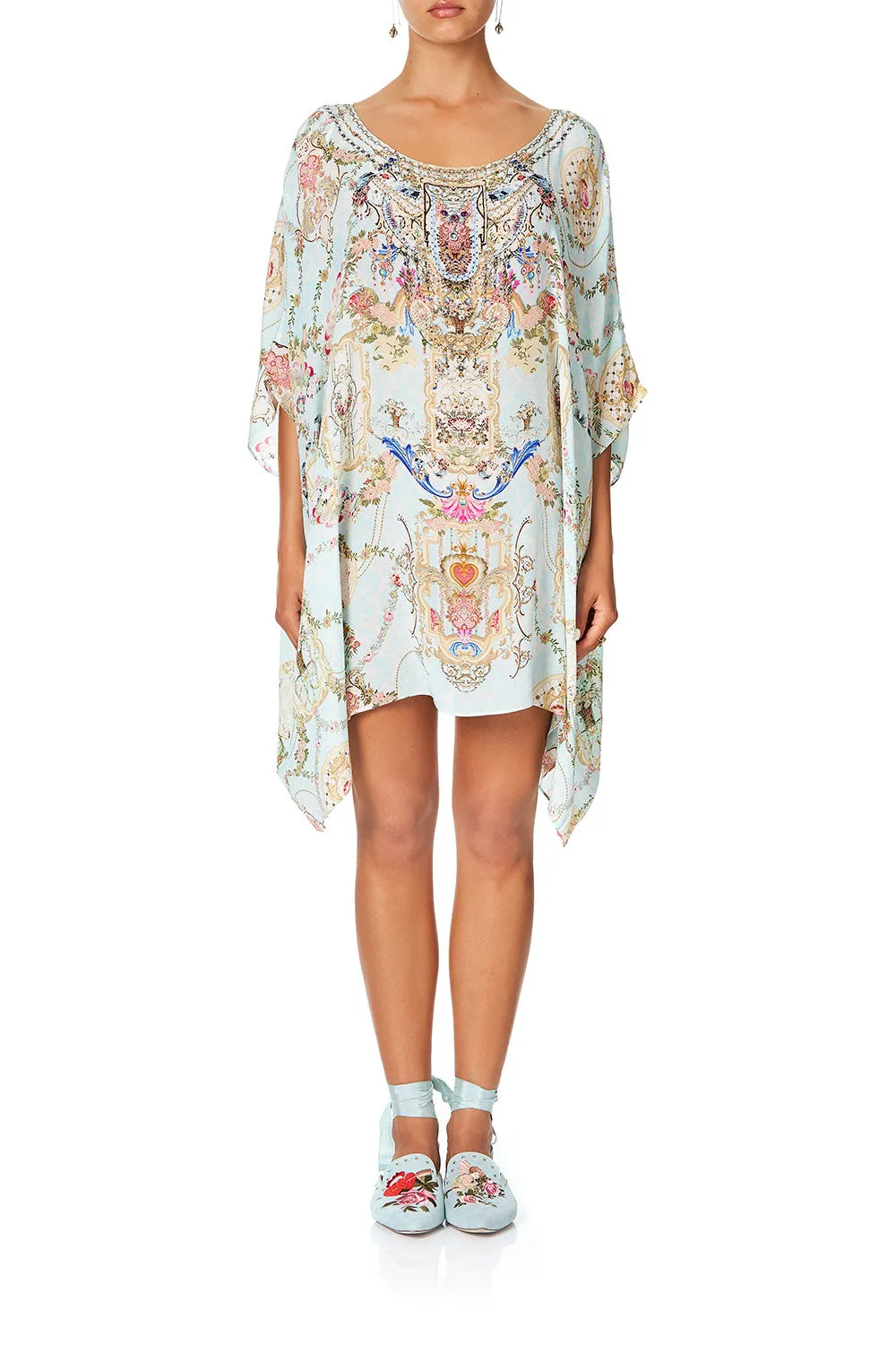 SHORT ROUND NECK KAFTAN VERSAILLES SKY