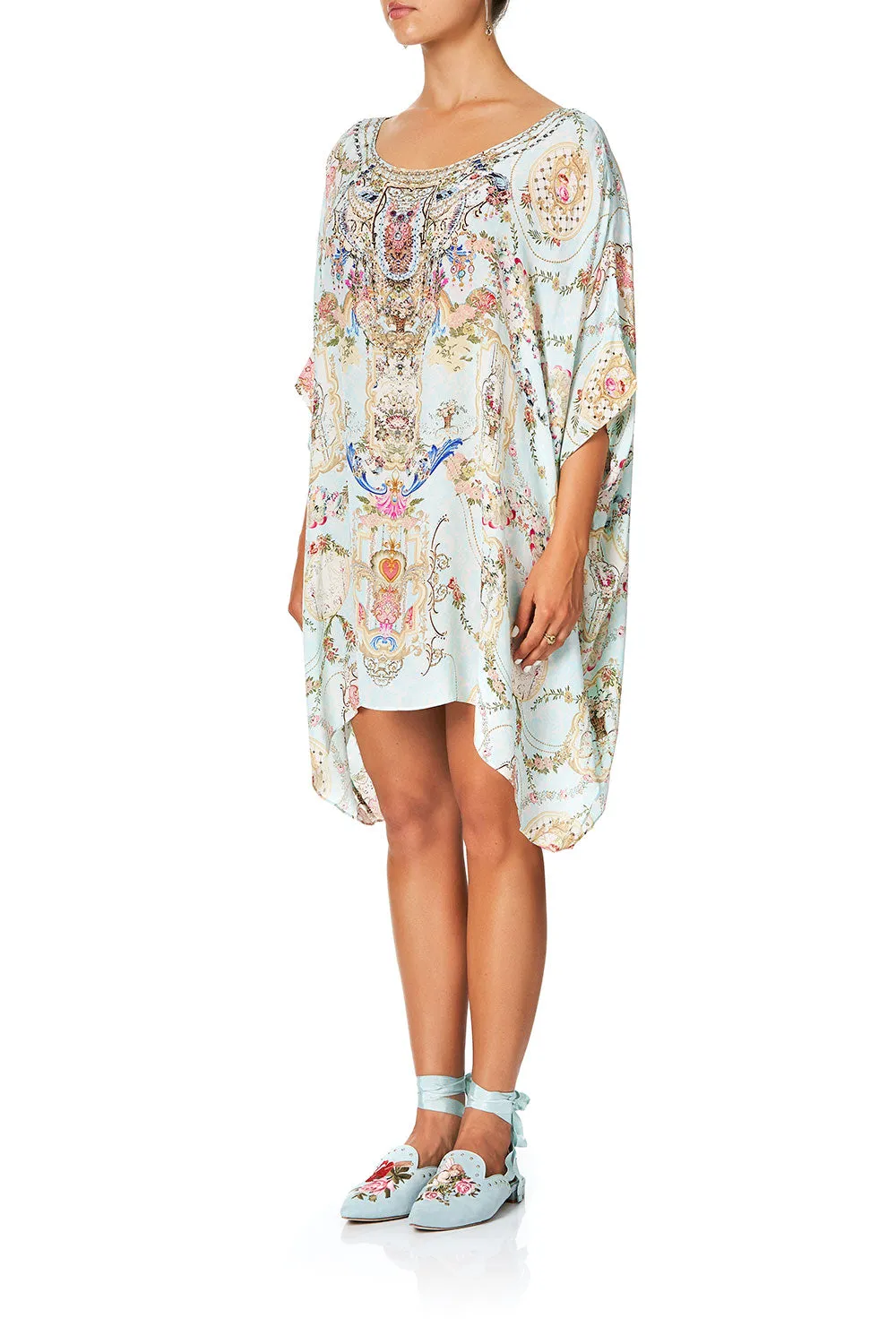 SHORT ROUND NECK KAFTAN VERSAILLES SKY