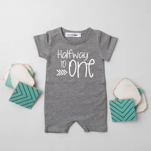 Shorts "Halfway to One" Slim Fit 1/2 Birthday Romper