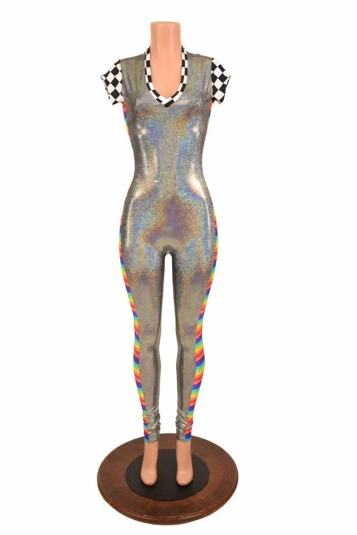 Silver Catsuit with Side Panels