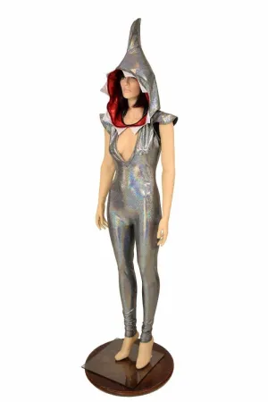 Silver Holo Shark Costume