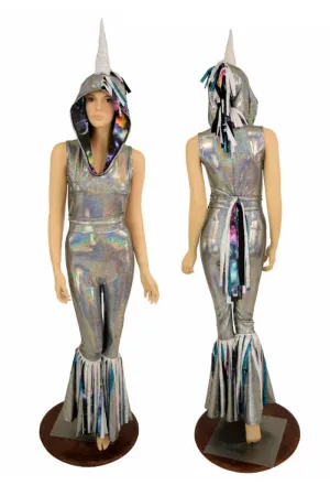 Silver Holographic "Space Unicorn" Catsuit