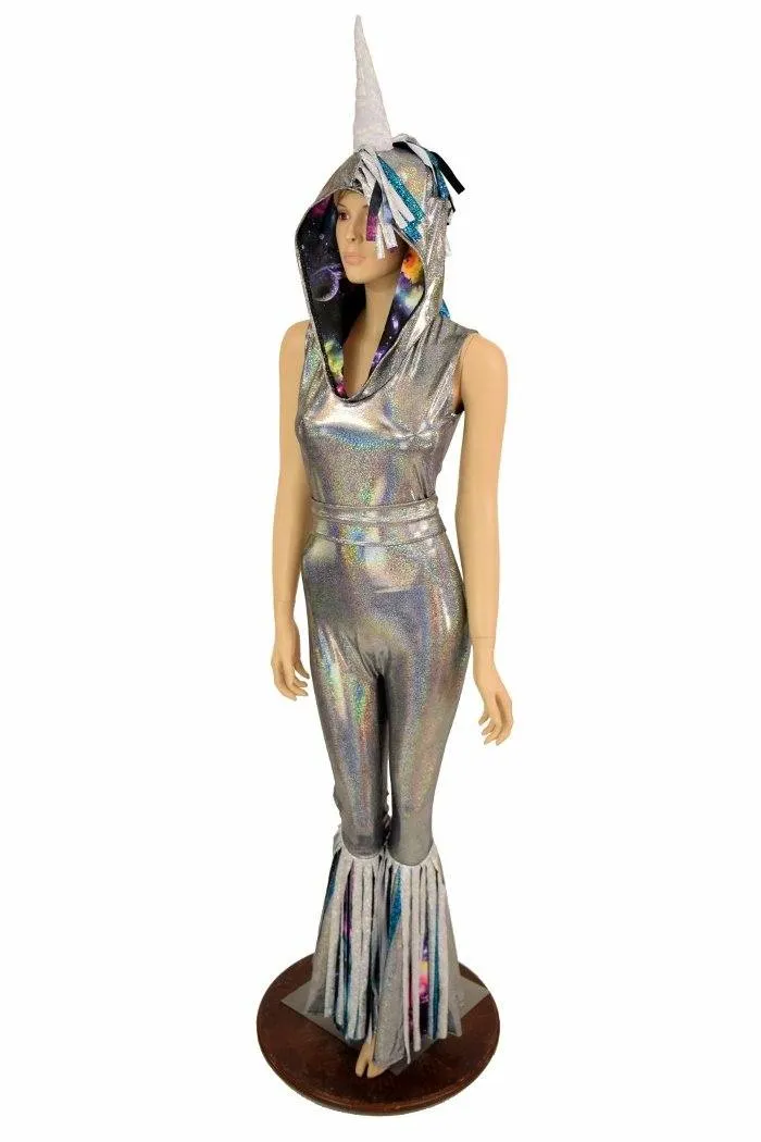 Silver Holographic "Space Unicorn" Catsuit