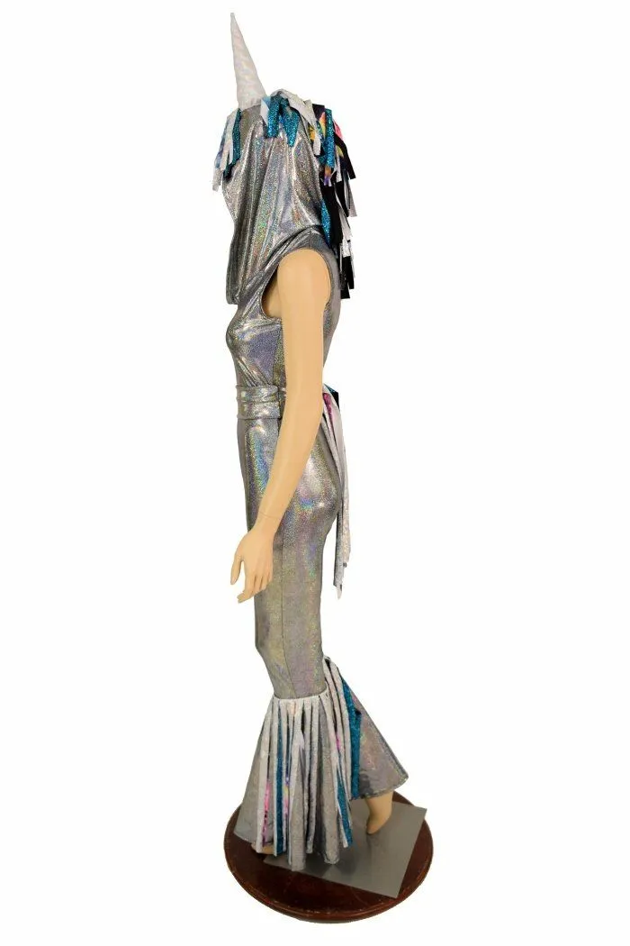 Silver Holographic "Space Unicorn" Catsuit