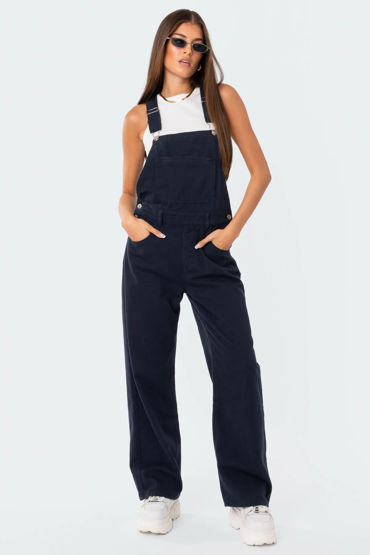 Sk8Ter Wide Leg Denim Overalls