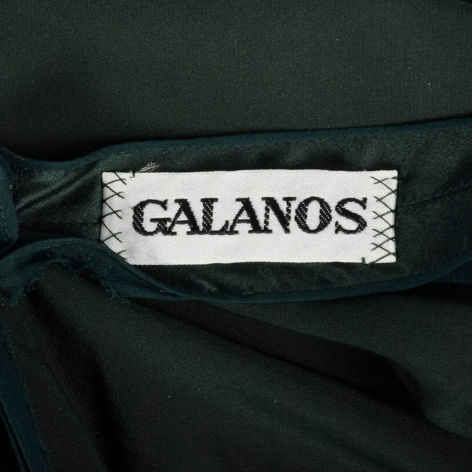 Small Galanos 1980s Green Silk and Wool Set