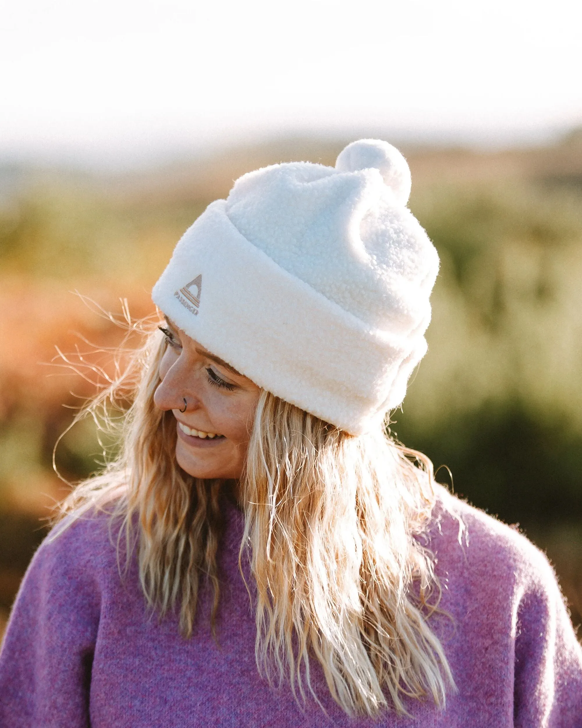 Snow Recycled Sherpa Beanie - Vintage White