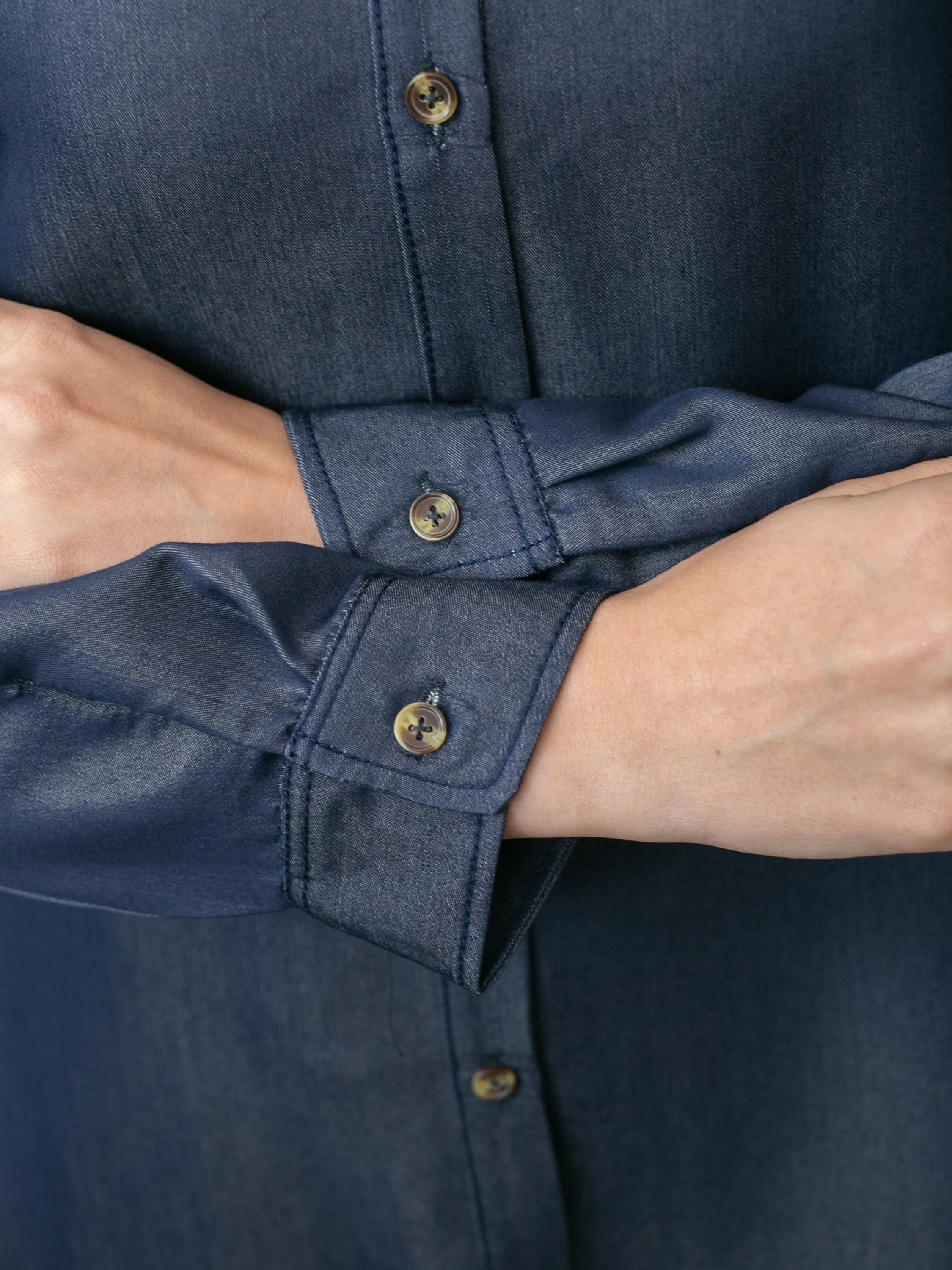 Sora Denim Tencel Tunic Shirt