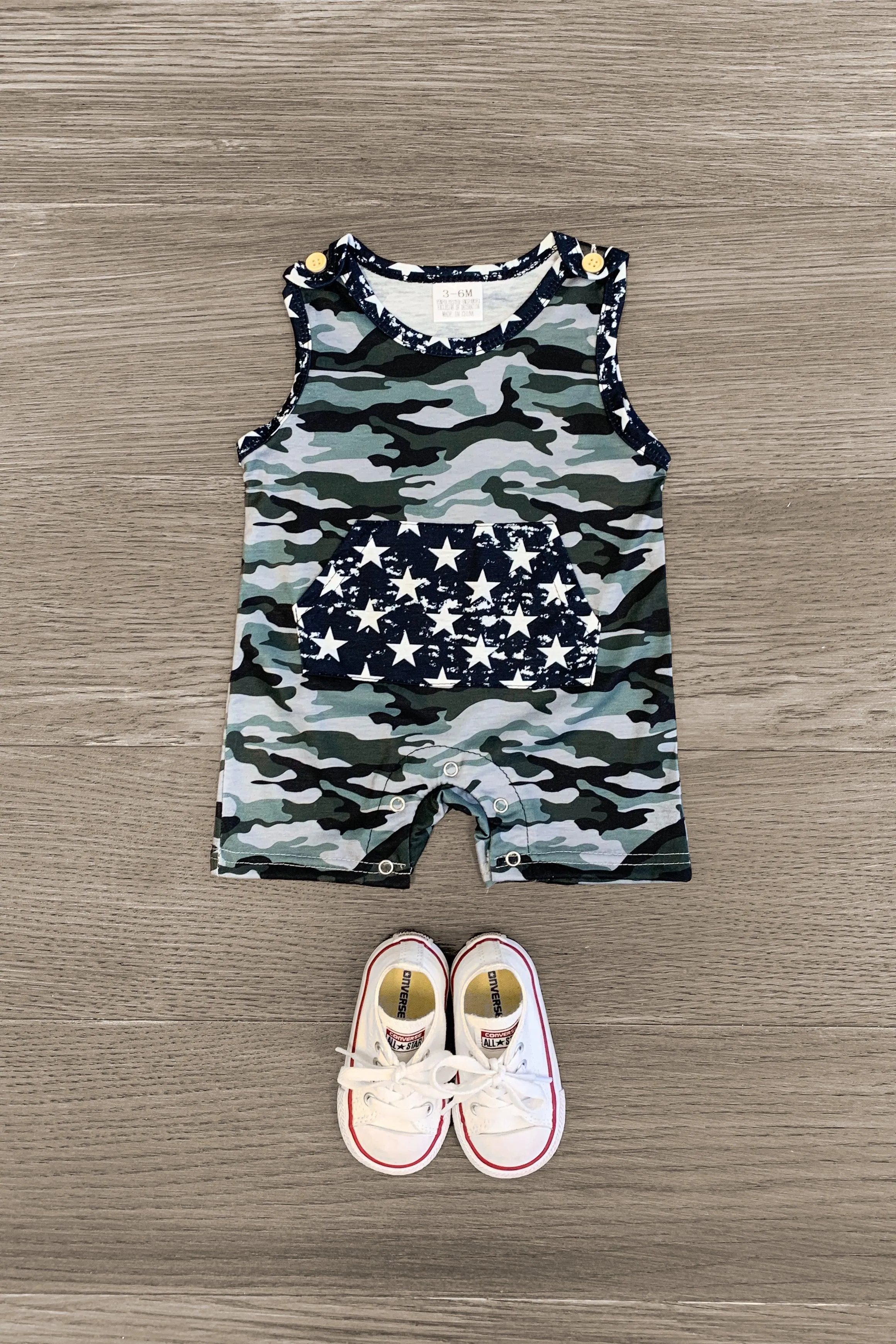 Stars & Camo Romper