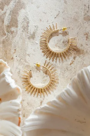 Starshine Sun Earrings Gold