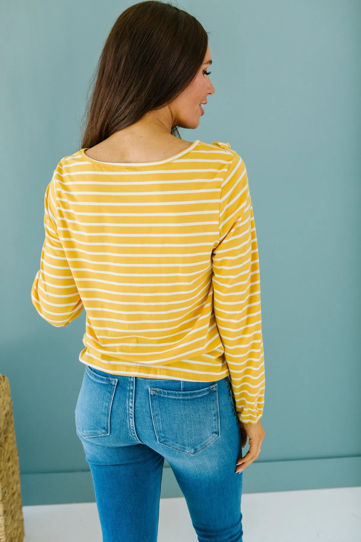 Striped Ruffle Top