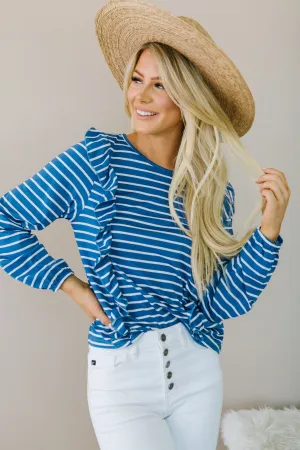 Striped Ruffle Top