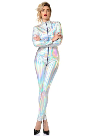 Sweety Holo Silver Catsuit