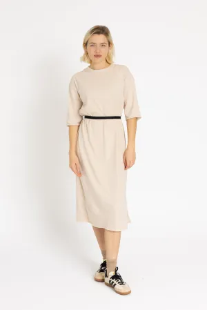 Tan Terry Midi Dress