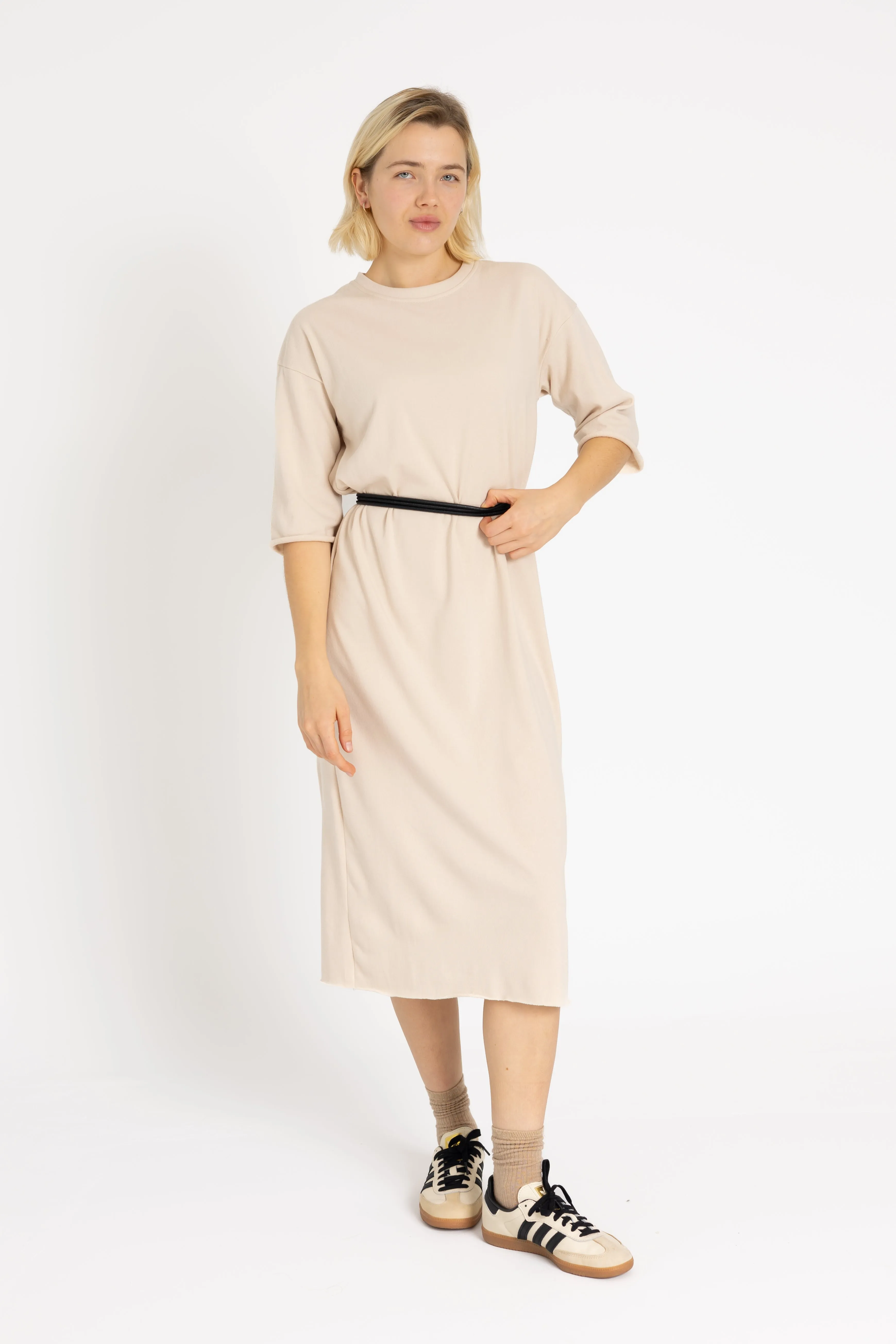 Tan Terry Midi Dress