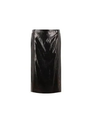 Tarpaulin Patent Leather Skirt