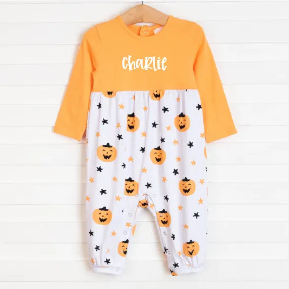 Too Sweet to Spook Romper, Orange