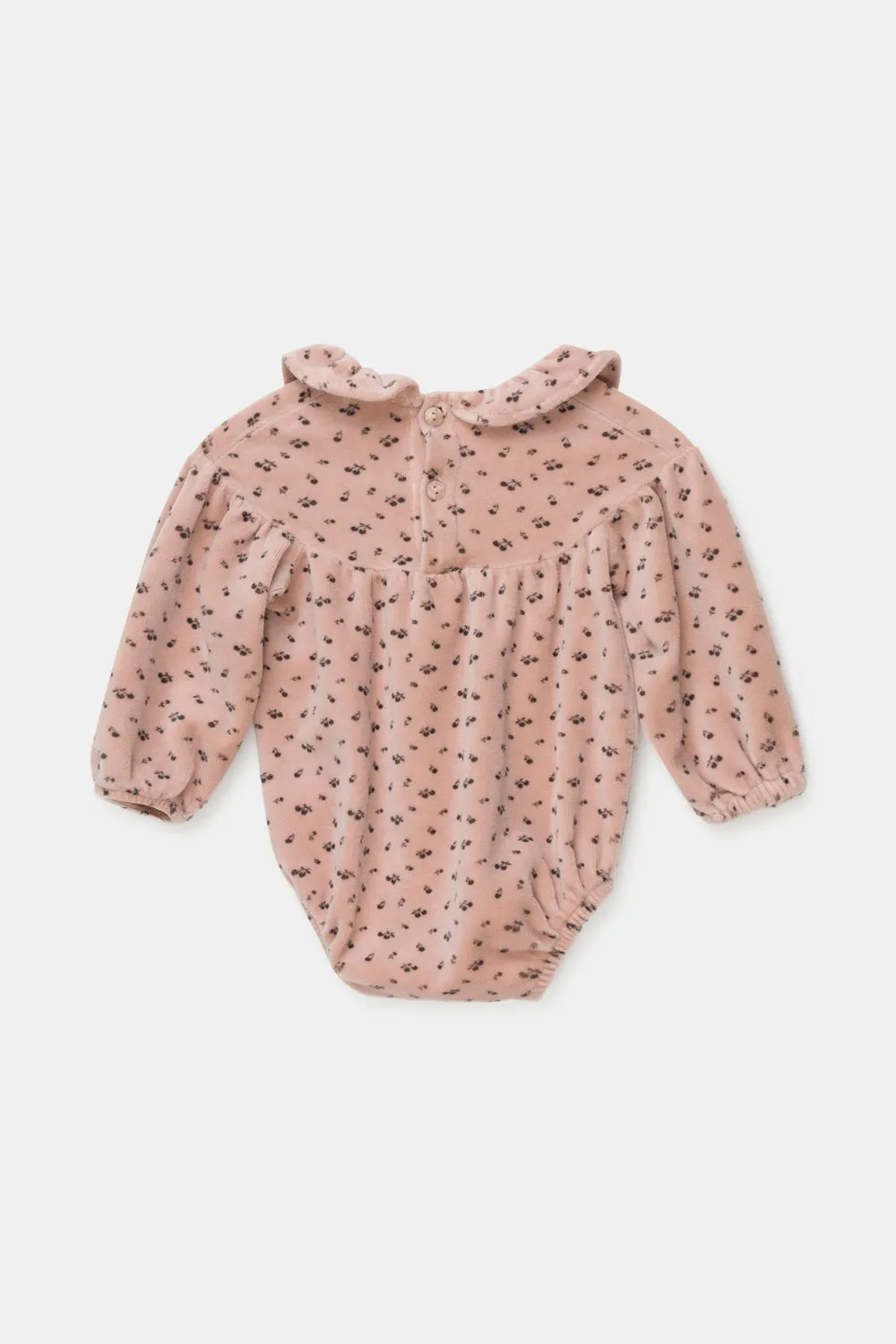 Velour baby romper