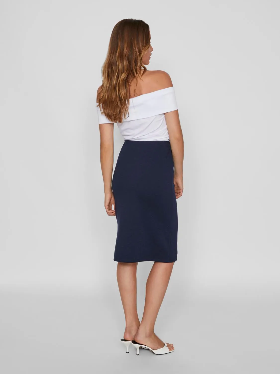 VISIFFI Midi Skirt - Navy Blazer