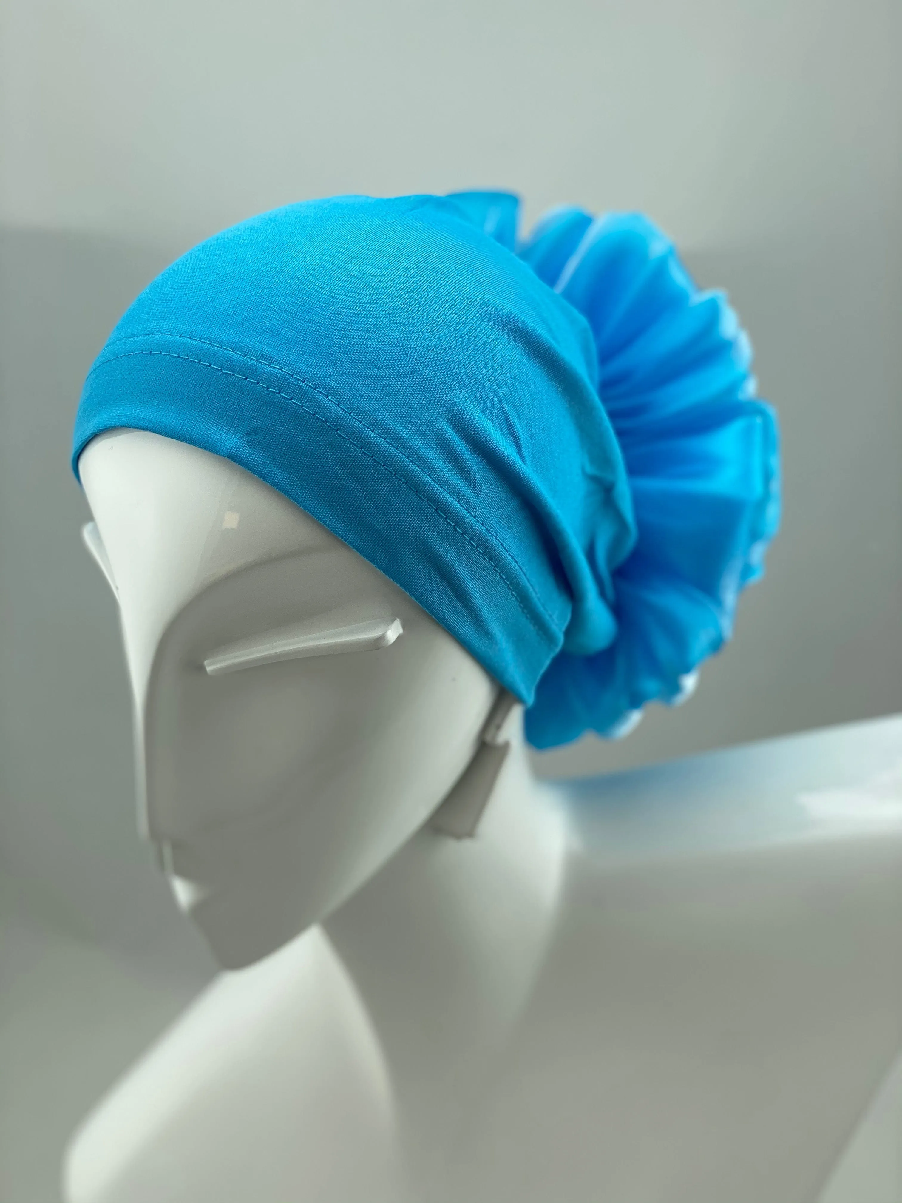 Volumizing Scrunchie Cap - Blue