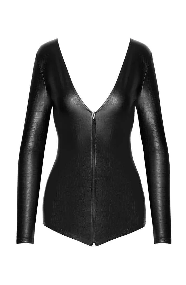 Wet look X Crocodile Bodysuit - Amp Up!