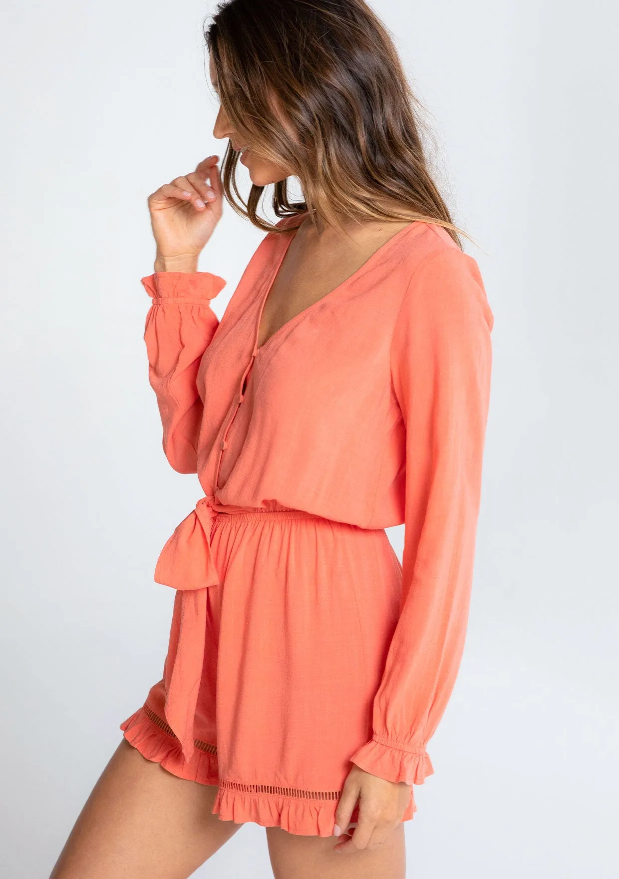 Winnie Ruffled Short Romper