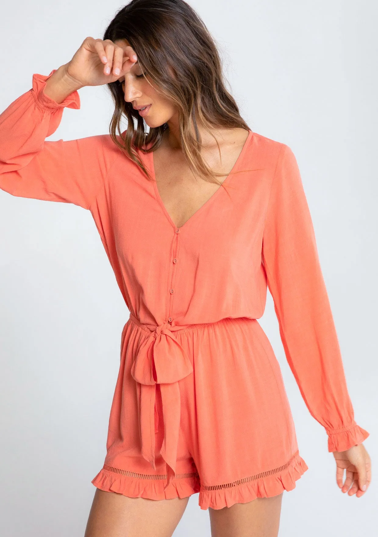 Winnie Ruffled Short Romper