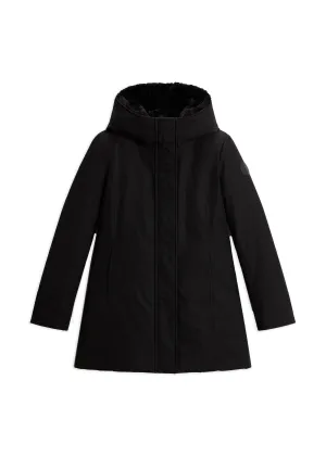 Woolrich Boulder Parka In Pelliccia Sintetica Nero