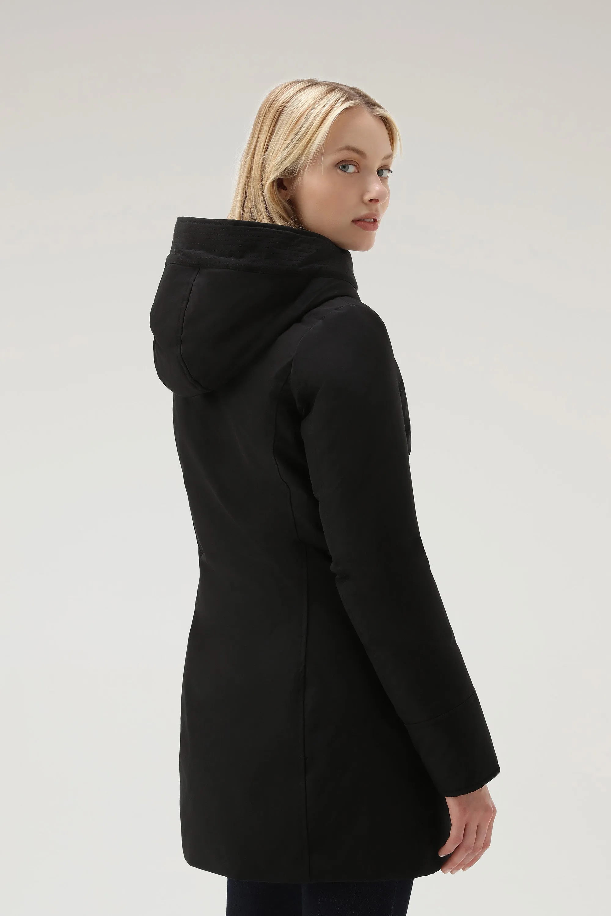 Woolrich Boulder Parka In Pelliccia Sintetica Nero