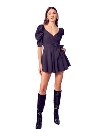 Wrap Front Side Tie Romper